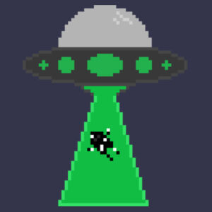 Pixel UFO (Black Patch) - AS Colour Kids Supply Hoodie Design