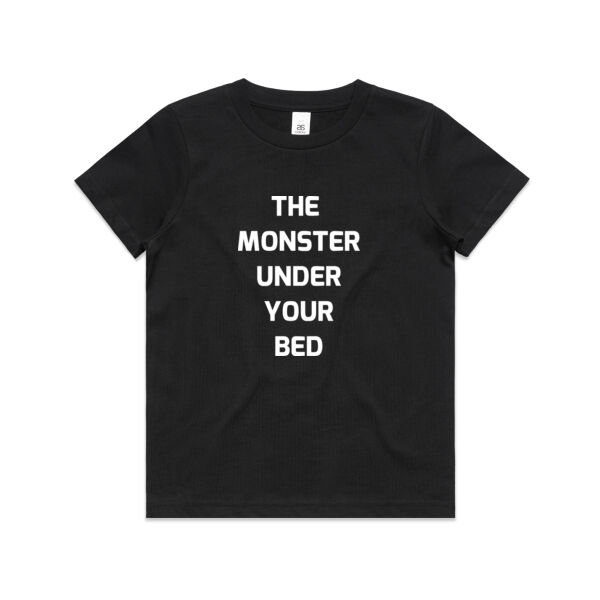 The Monster Under Your Bed (Text) - AS Colour Kids Youth T shirt Thumbnail